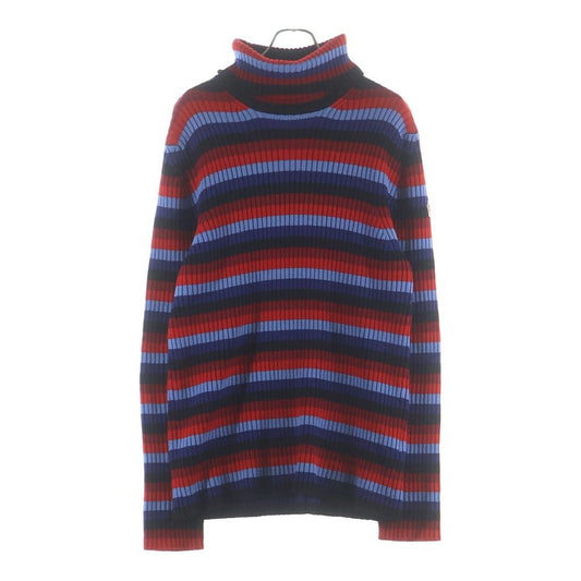 Moncler Maglione Tricot Ciclista Turtle Neck Knit Sweater Multicolor Border