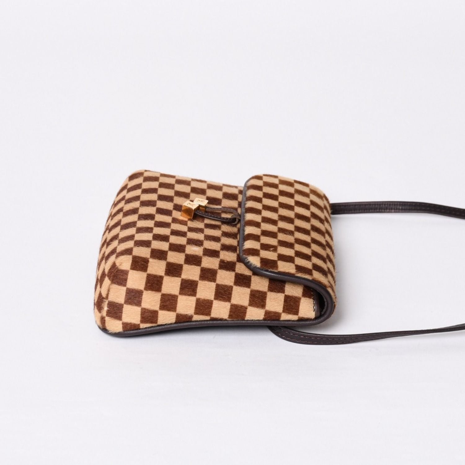 Louis Vuitton Damier Sauvage Gazelle Cross Calf Hair Brown Crossbody — view 5