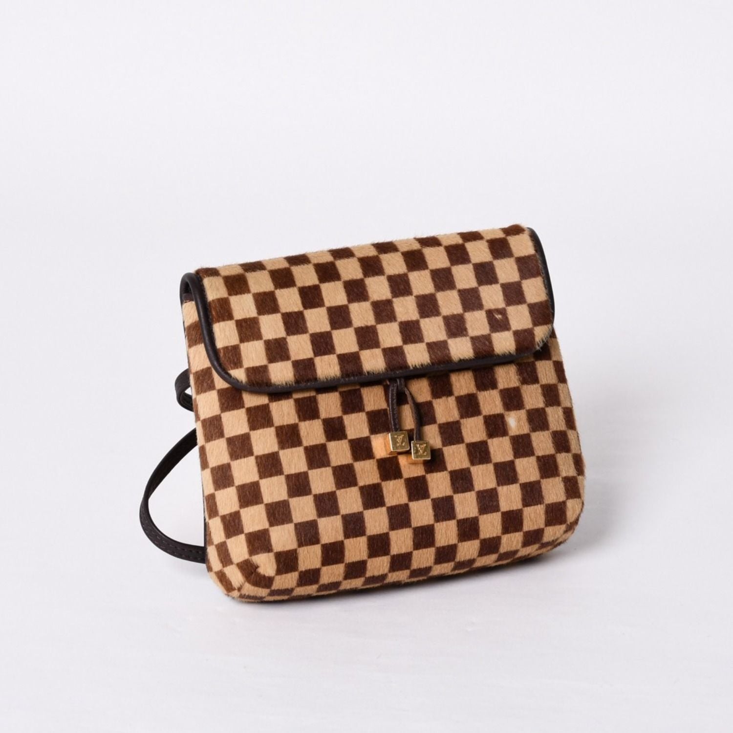 Louis Vuitton Damier Sauvage Gazelle Cross Calf Hair Brown Crossbody — view 3