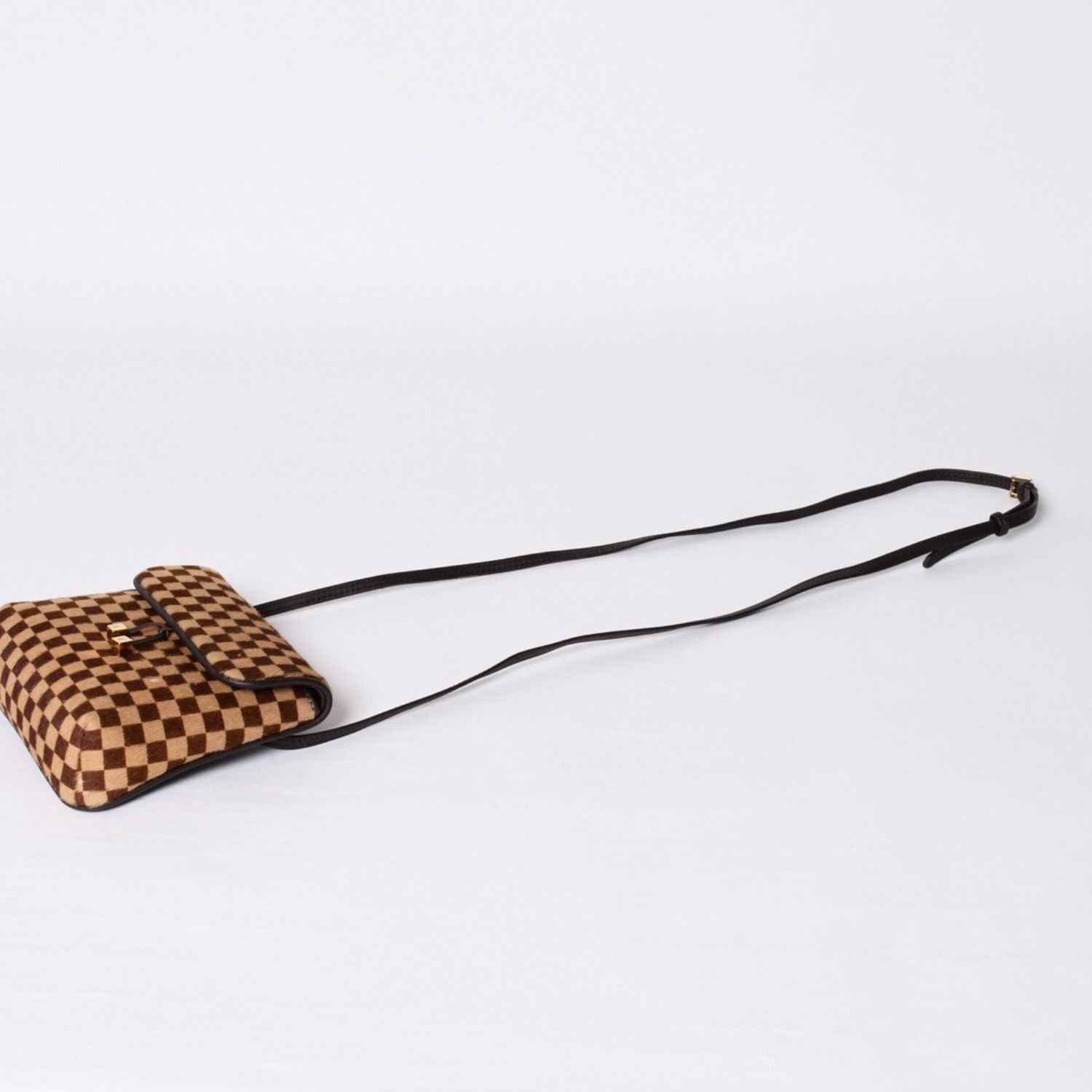 Louis Vuitton Damier Sauvage Gazelle Cross Calf Hair Brown Crossbody — view 4