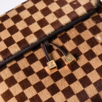 Louis Vuitton Damier Sauvage Gazelle Cross Calf Hair Brown Crossbody — view 8
