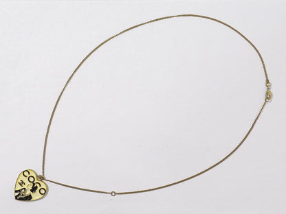 Chanel Coco Mademoiselle Heart Faux Pearl Necklace Pendant Gold Plated Ivory — view 2
