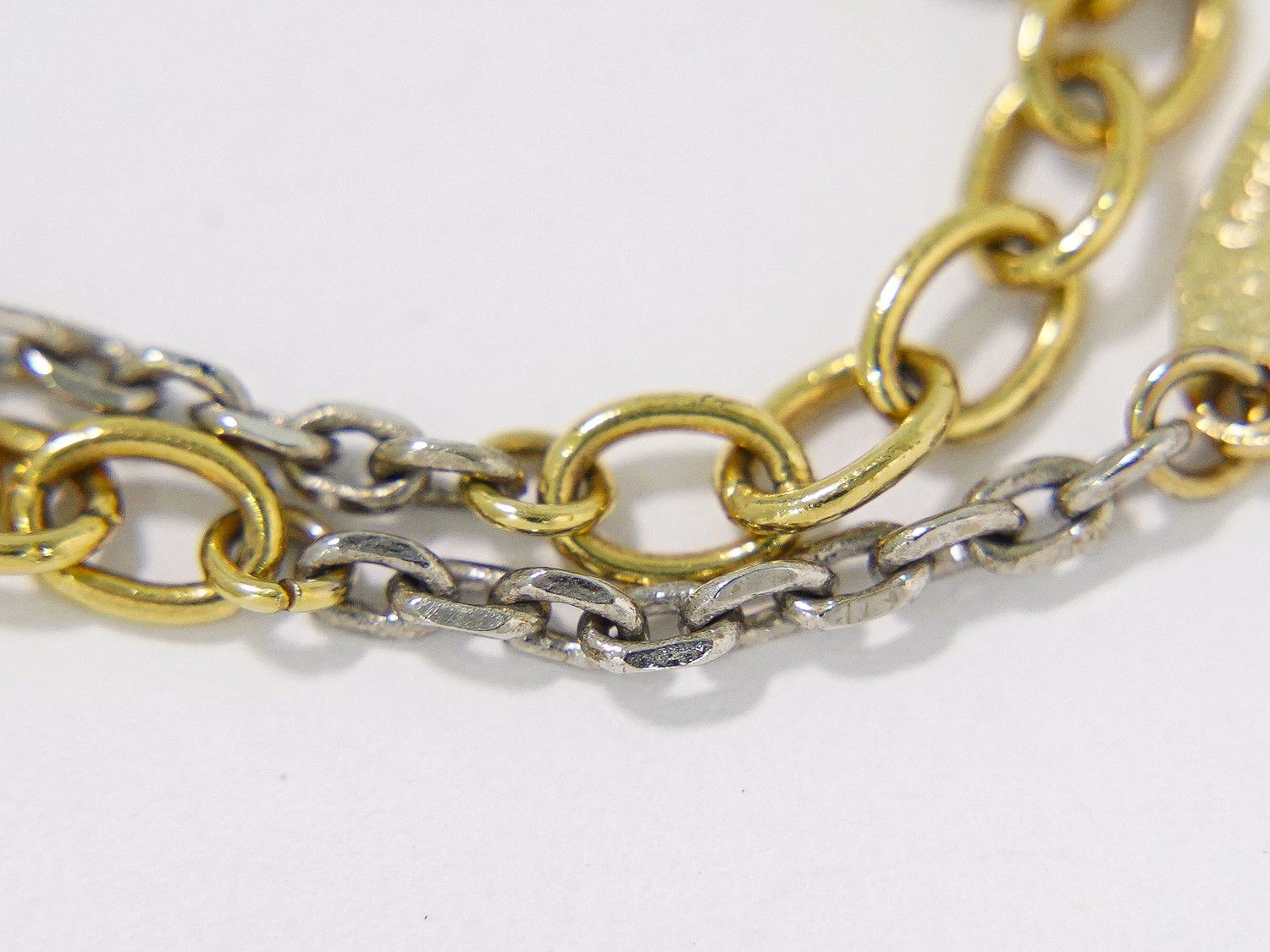 Louis Vuitton LV Bracelet Logo Mania Gold Plated Metal Silver — view 6