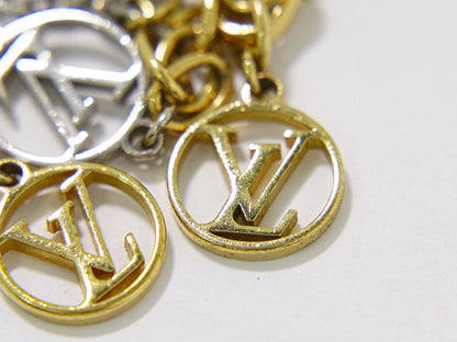 Louis Vuitton LV Bracelet Logo Mania Gold Plated Metal Silver — view 4