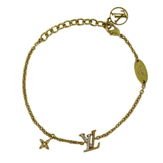 Louis Vuitton Bracelet LV Iconic Rhinestone Gold Plated