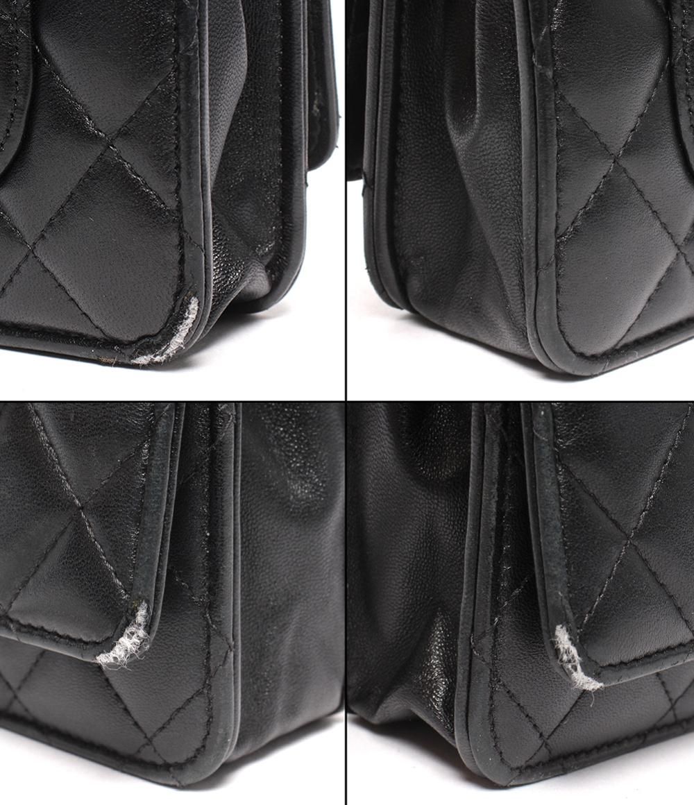 Chanel Chain Shoulder Bag Wallet Lambskin Silver Quilted — view 5