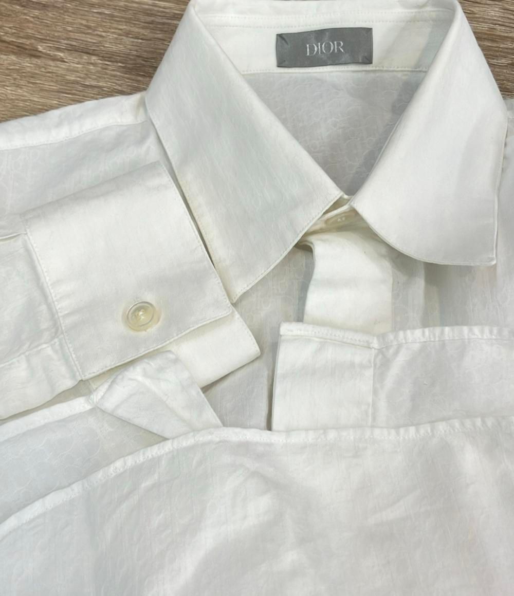 Dior Dio Long Sleeve Shirt Cotton All Over Pattern Top 38 — view 5