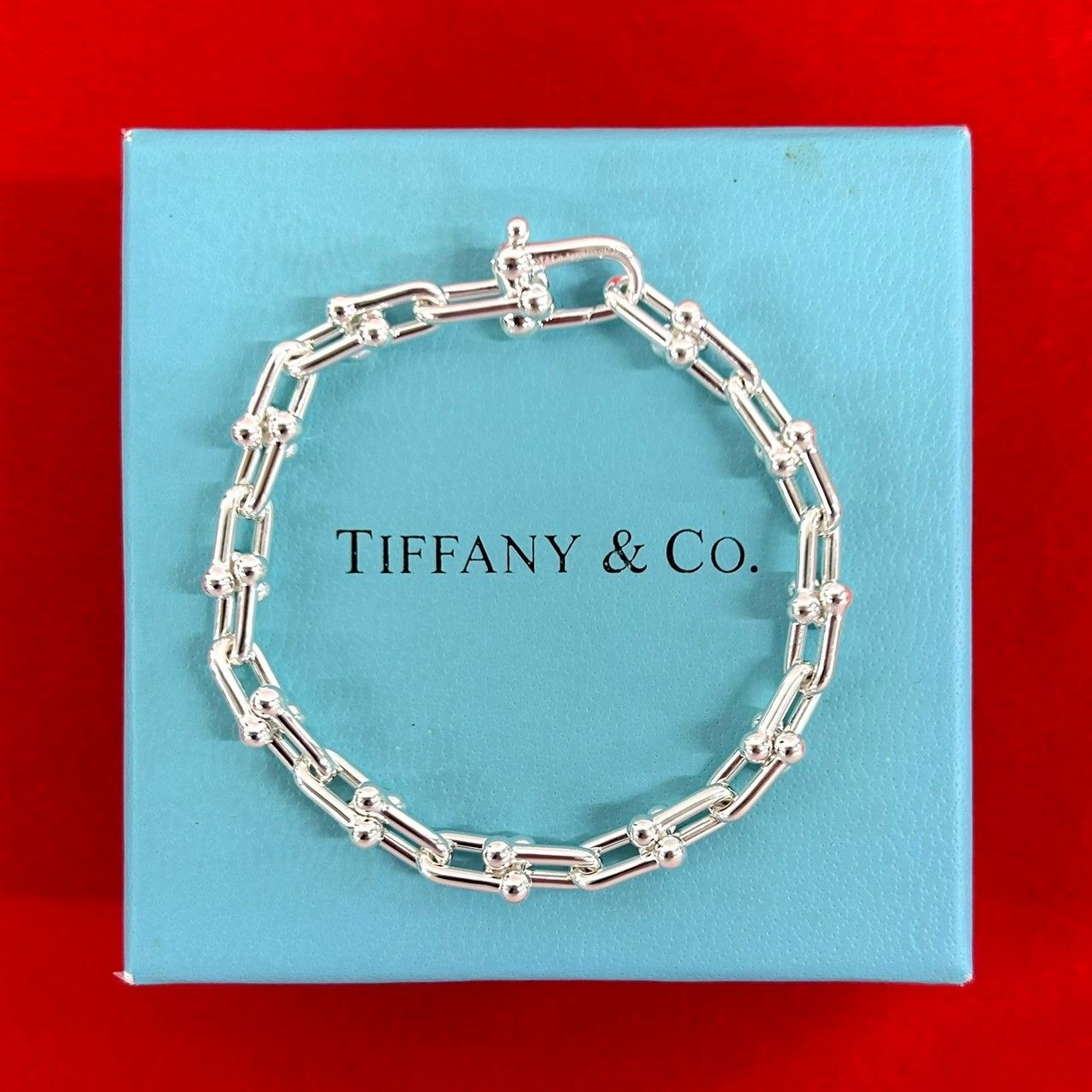 Tiffany & Co Smo Roulis Link 925 Sterling Silver Bracelet