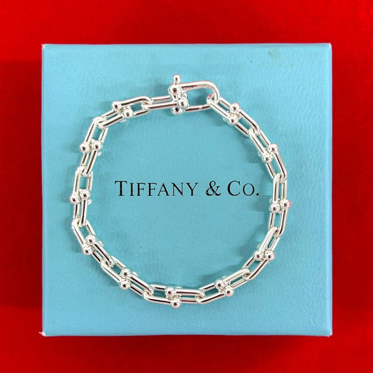 Tiffany & Co Smo Roulis Link 925 Sterling Silver Bracelet
