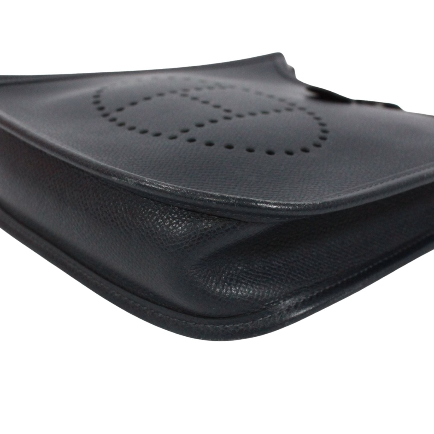 Hermes Evelyne TPM Leather Navy Shoulder Bag Silver — view 5