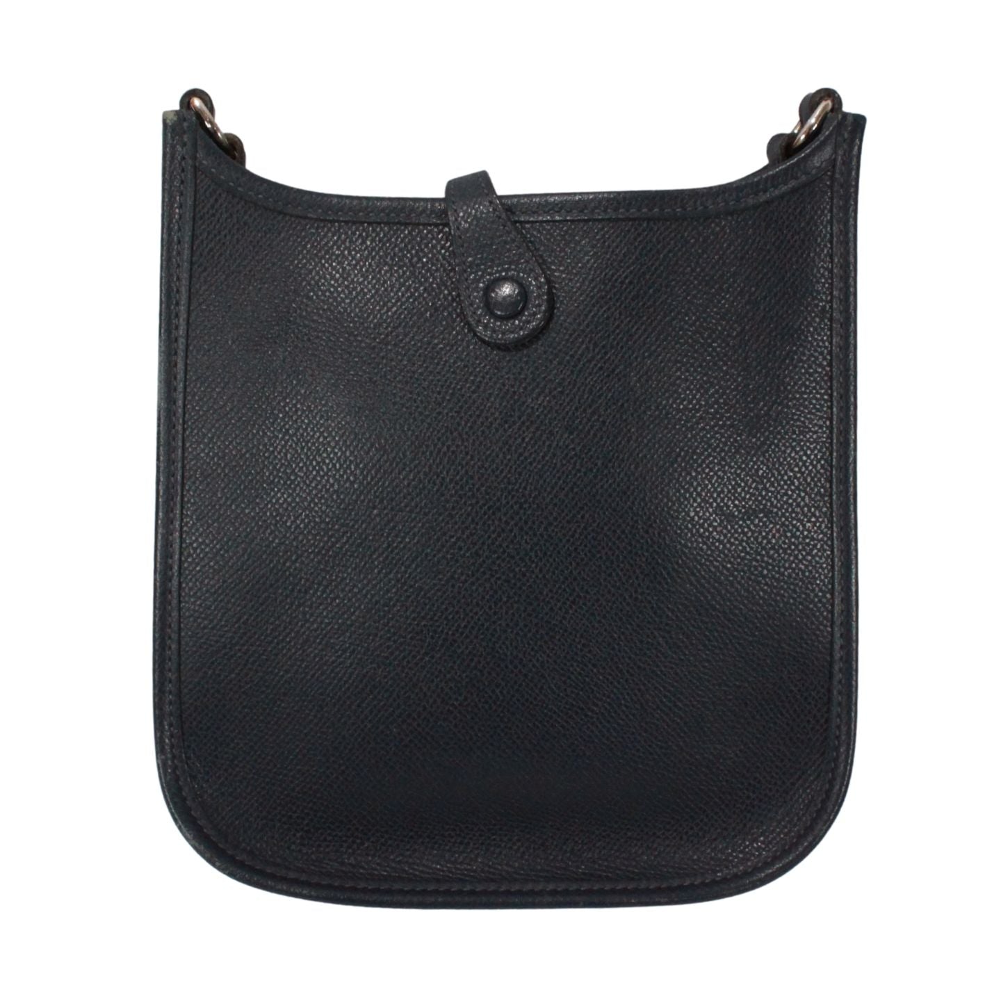 Hermes Evelyne TPM Leather Navy Shoulder Bag Silver — view 3