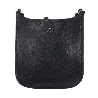 Hermes Evelyne TPM Leather Navy Shoulder Bag Silver — view 3