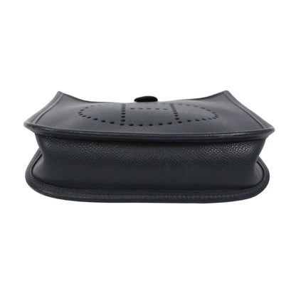 Hermes Evelyne TPM Leather Navy Shoulder Bag Silver — view 4