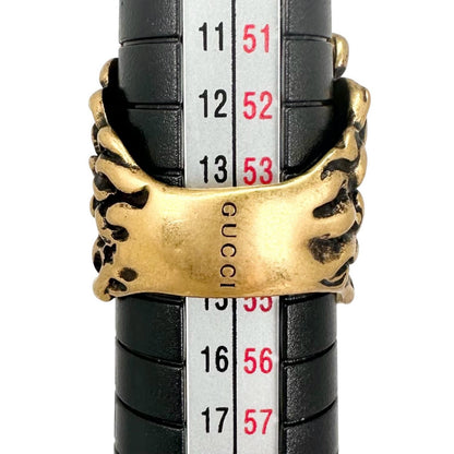 Gucci Lion Head Metal Gold Ring — view 8