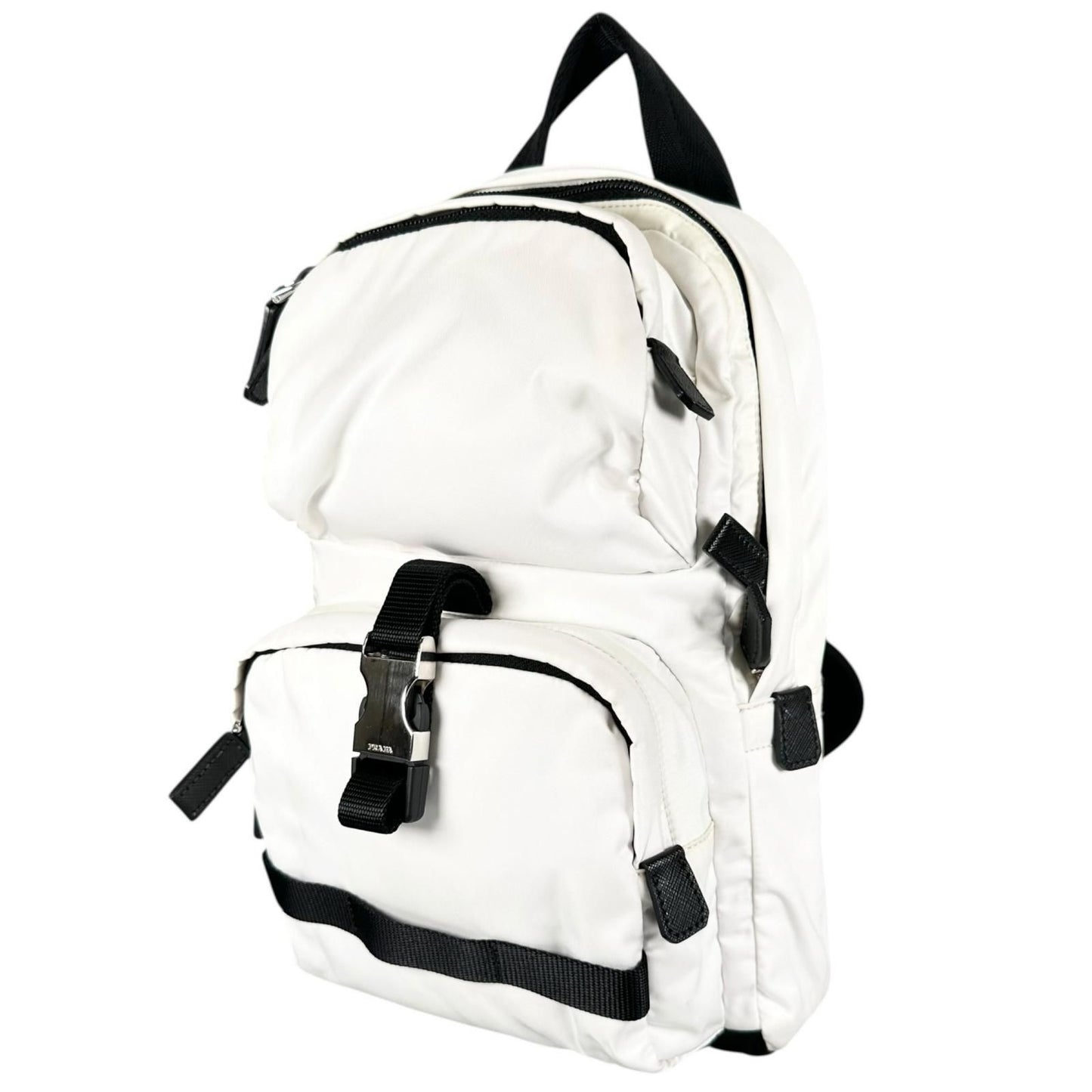 Prada Tessuto Montagn Sling Bag Nylon Saffiano Leather Black — view 4