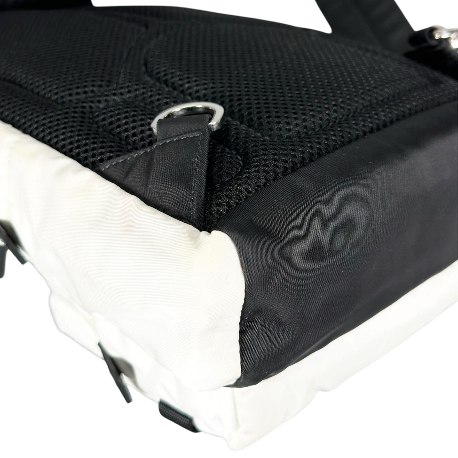 Prada Tessuto Montagn Sling Bag Nylon Saffiano Leather Black — view 9