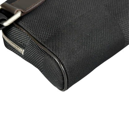 Louis Vuitton Acrobat Damier Geant Noir Leather Nylon Black Belt Bag Silver — view 8