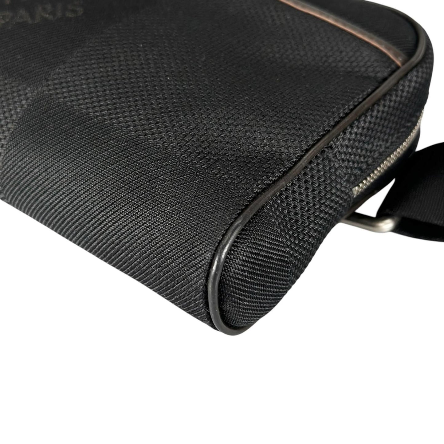 Louis Vuitton Acrobat Damier Geant Noir Leather Nylon Black Belt Bag Silver — view 7
