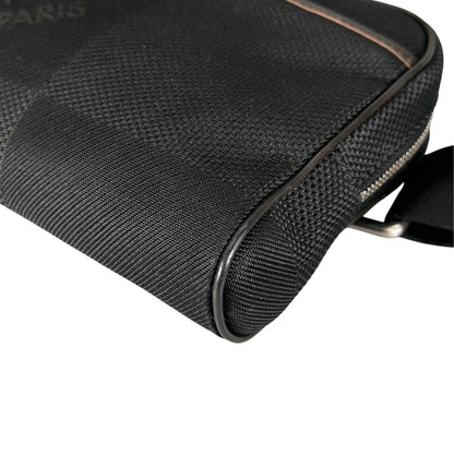 Louis Vuitton Acrobat Damier Geant Noir Leather Nylon Black Belt Bag Silver — view 7