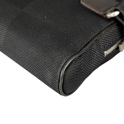 Louis Vuitton Acrobat Damier Geant Noir Leather Nylon Black Belt Bag Silver — view 9