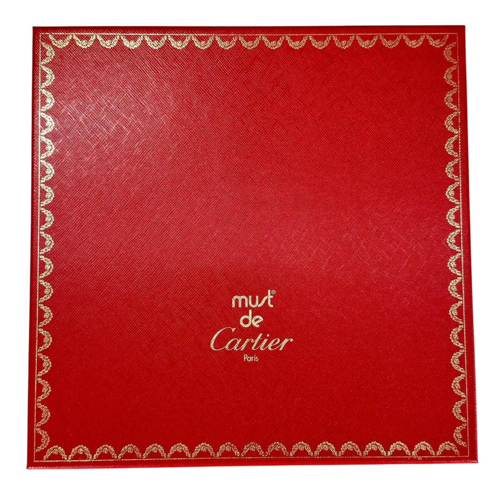 Cartier Scarab Pattern Silk Green Red Scarf — view 8