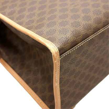 Celine Macadam Leather Brown Tote Gold — view 9