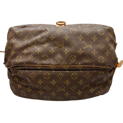 Louis Vuitton Saumur 35 Monogram Leather Brown Shoulder Bag Gold — view 3