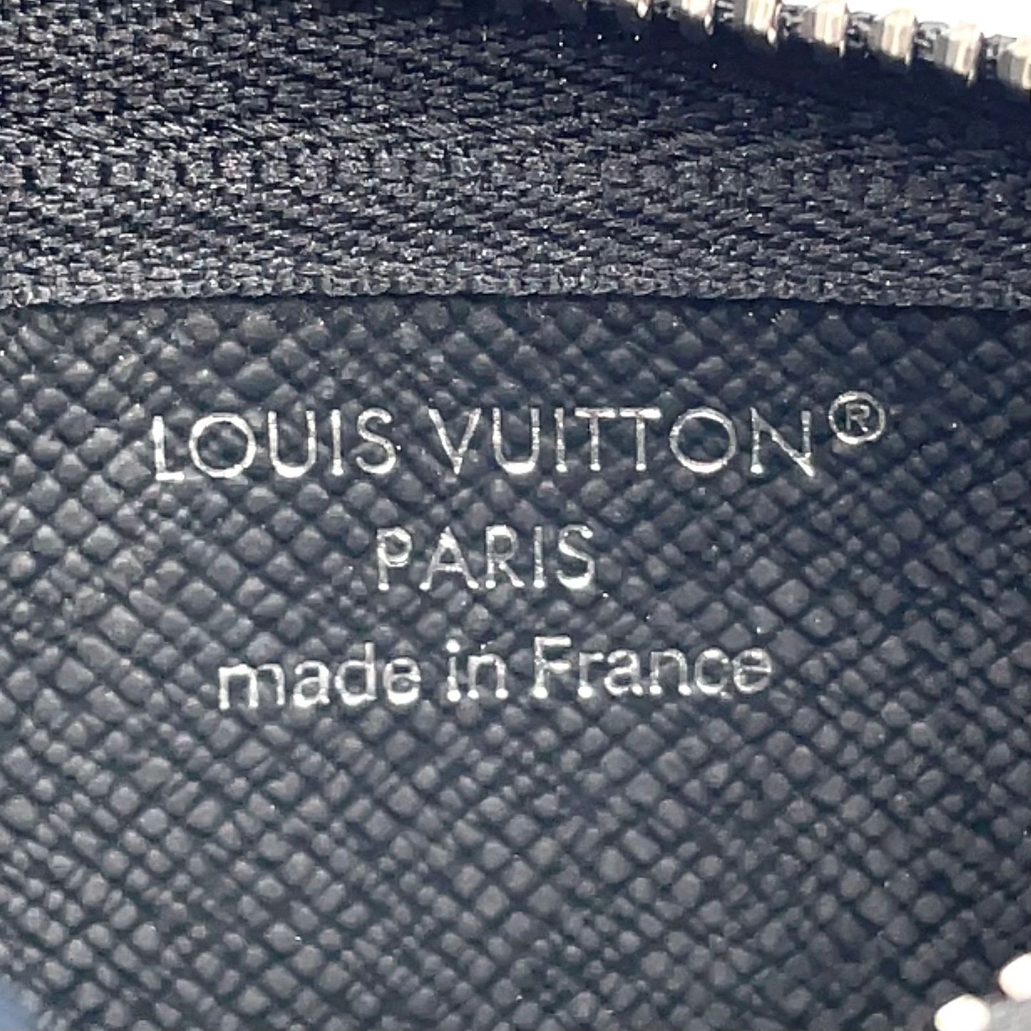 Louis Vuitton Pochette Cles Coin Case Gray Black Pouch Silver — view 4