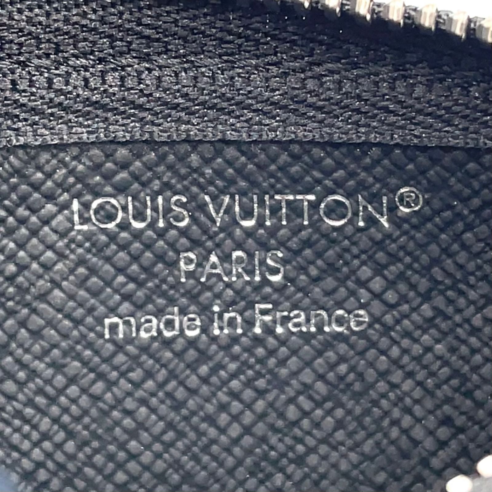 Louis Vuitton Pochette Cles Coin Case Gray Black Pouch Silver — view 4