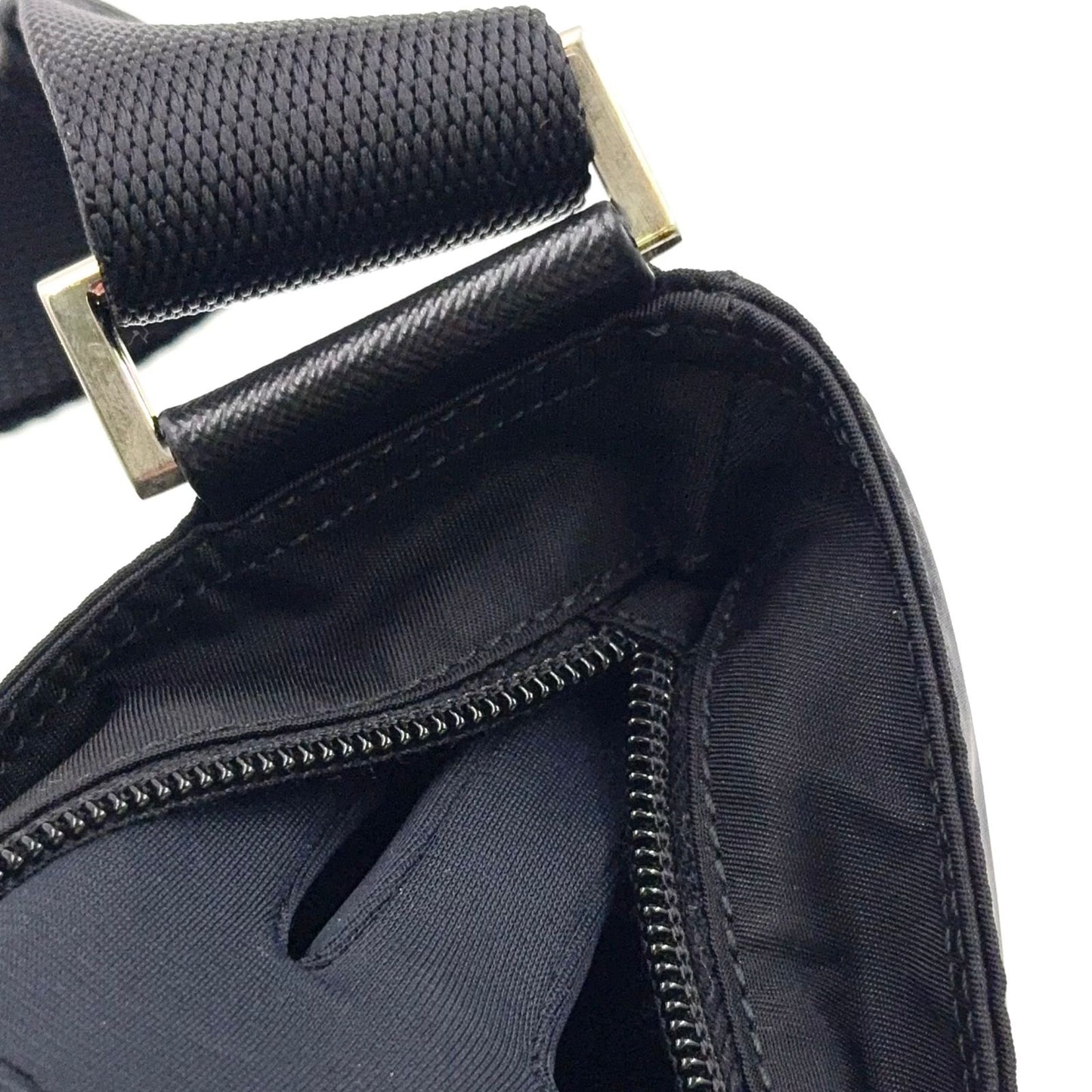 Prada Nylon Black Shoulder Bag Silver — view 8