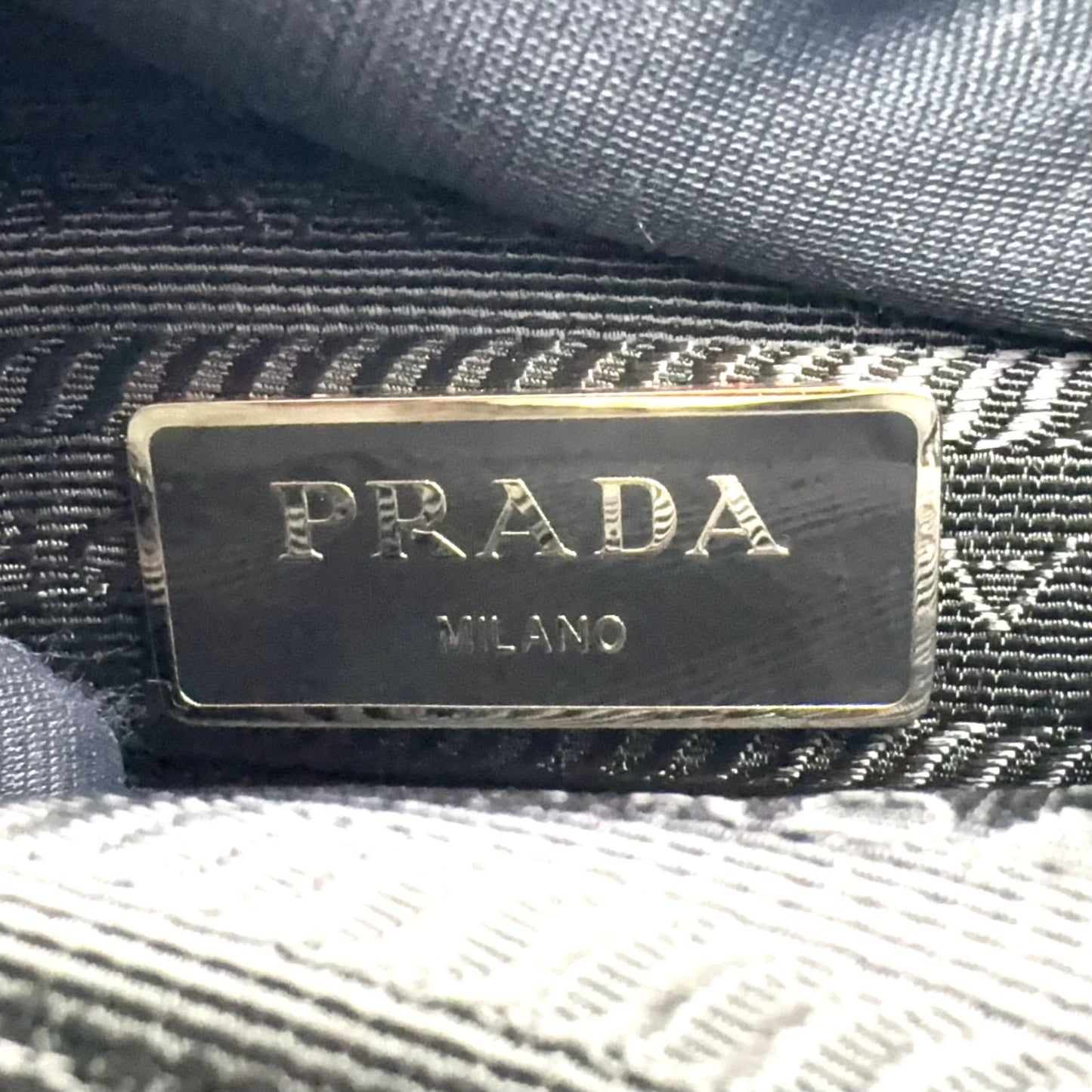 Prada Nylon Black Shoulder Bag Silver — view 4