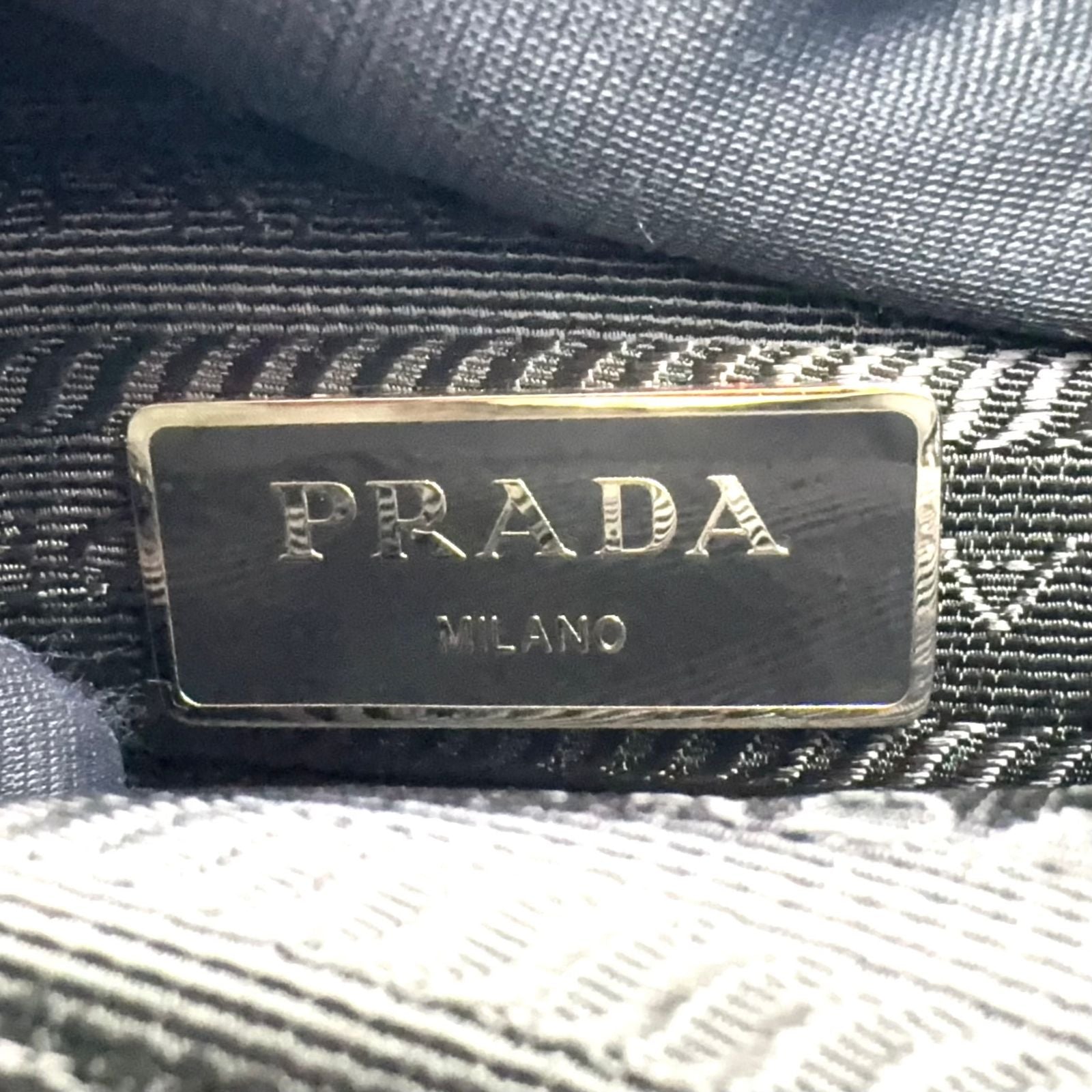 Prada Nylon Black Shoulder Bag Silver — view 4