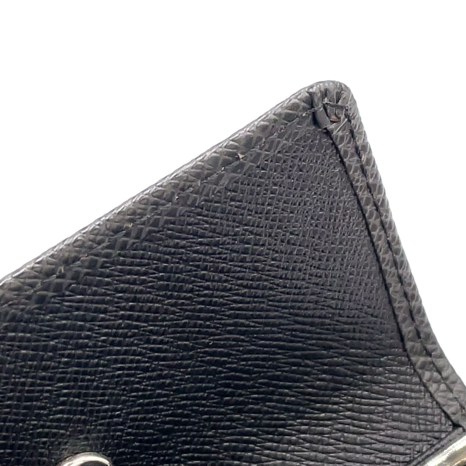Louis Vuitton Multicles 4 Taiga Ardoise Leather Black 4 Key Case Silver — view 9