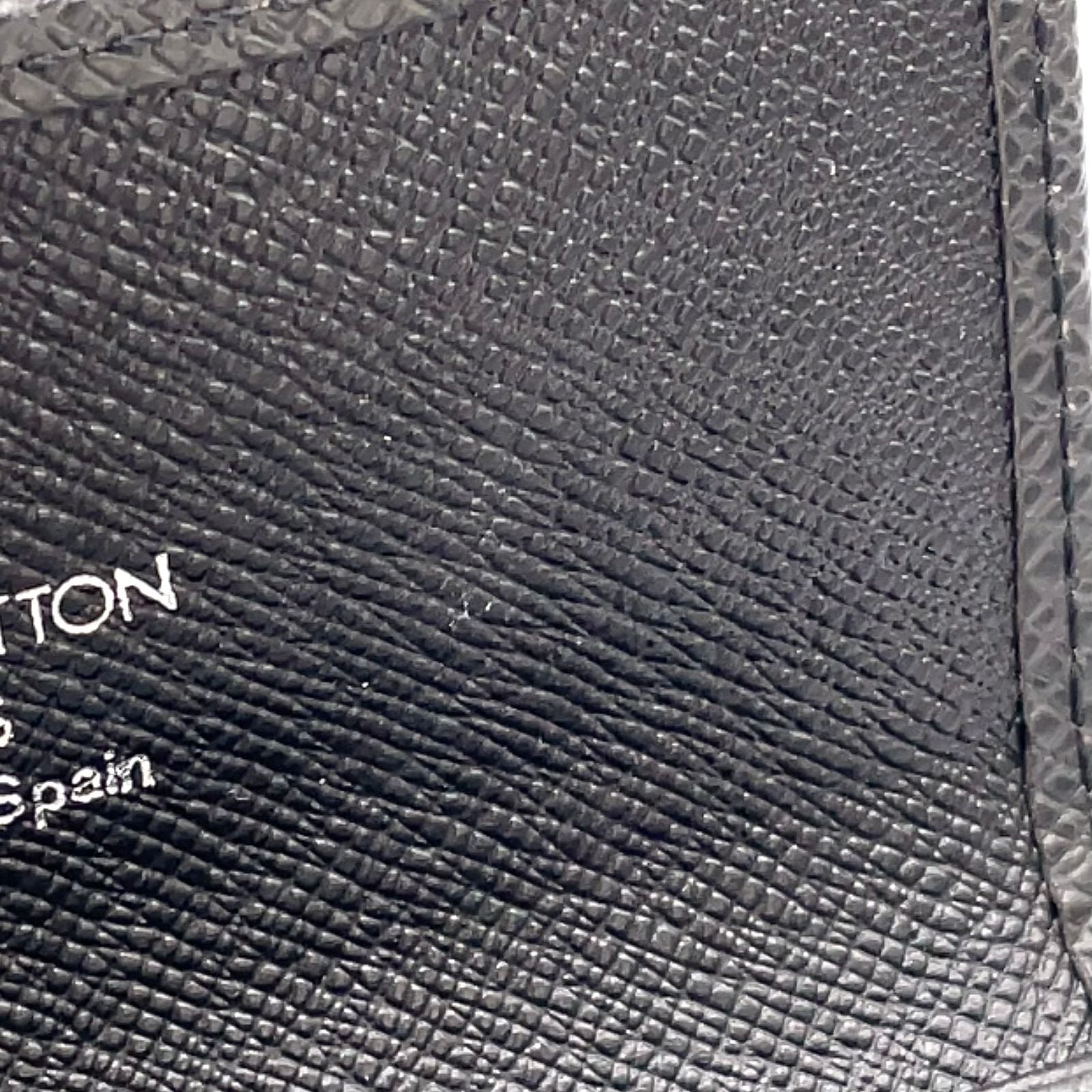 Louis Vuitton Multicles 4 Taiga Ardoise Leather Black 4 Key Case Silver — view 7