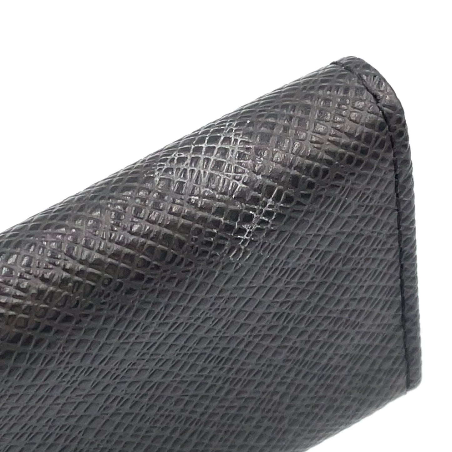 Louis Vuitton Multicles 4 Taiga Ardoise Leather Black 4 Key Case Silver — view 8