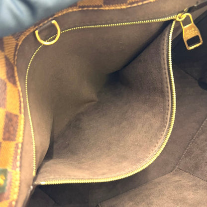 Louis Vuitton Marribbon PM Damier Ebene Leather Brown Tote Gold — view 8