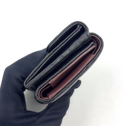 Chanel Classic Small Flap Random Caviar Leather Black Bordeaux Trifold Wallet — view 7