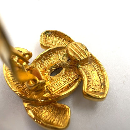 Chanel Vintage Quilted CC Logo Gold Plated Earrings — view 7