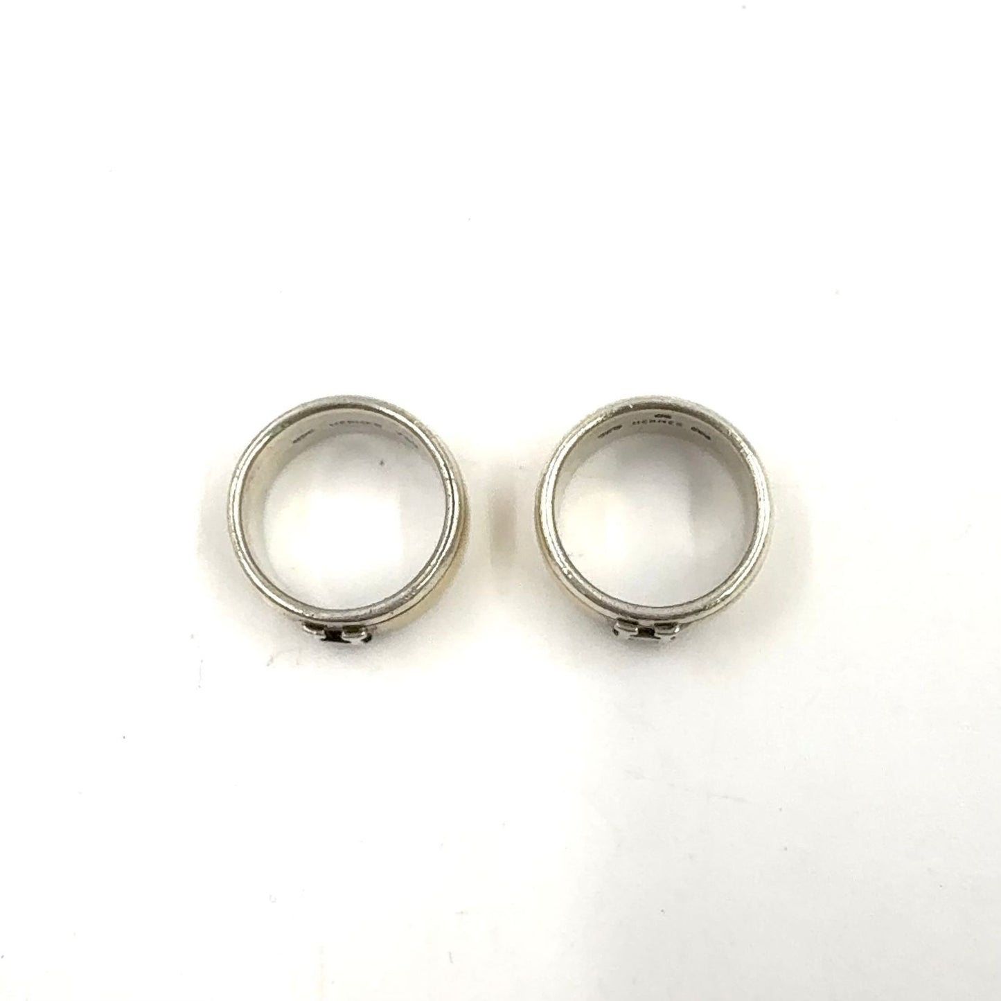 Hermes Logo Yellow Gold Silver Ring — view 3