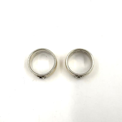 Hermes Logo Yellow Gold Silver Ring — view 3