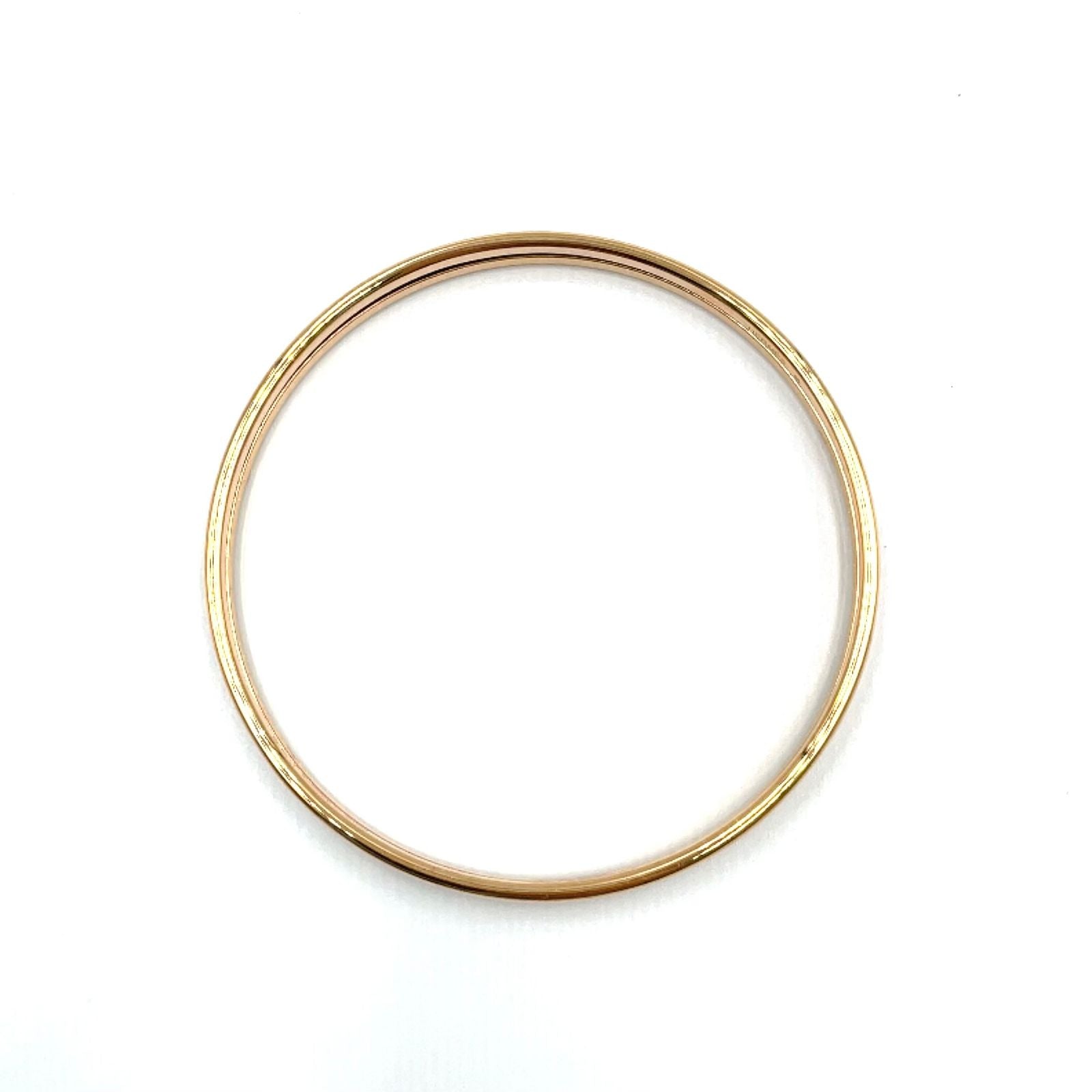 Hermes Uni Metal Enamel Ivory Gold Bangle Bracelet — view 3