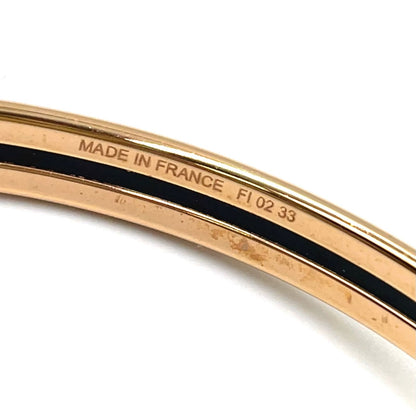 Hermes Uni Metal Enamel Ivory Gold Bangle Bracelet — view 5