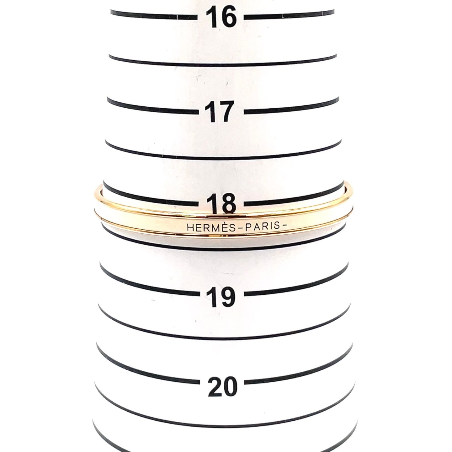 Hermes Uni Metal Enamel Ivory Gold Bangle Bracelet — view 6