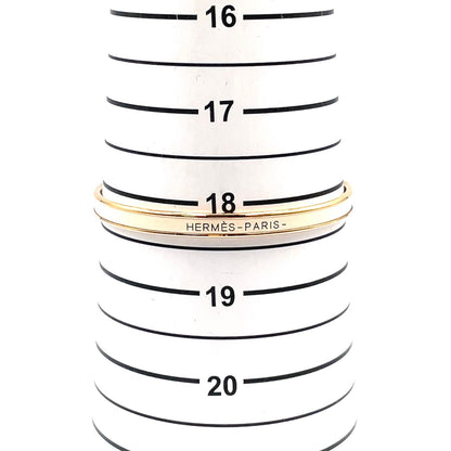 Hermes Uni Metal Enamel Ivory Gold Bangle Bracelet — view 6