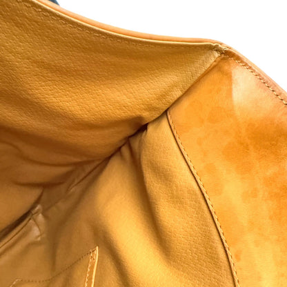 Celine Macadam Pattern Leather Brown Clutch Gold — view 6