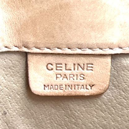 Celine Macadam Pattern Leather Brown Clutch Gold — view 4