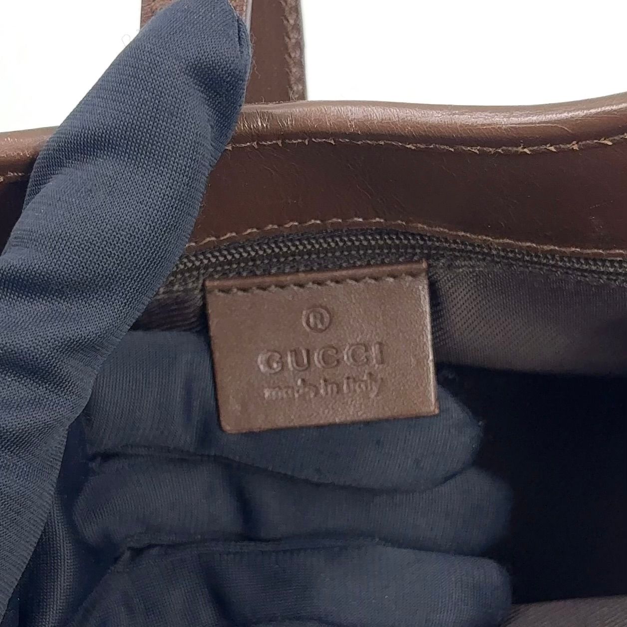 Gucci GG Canvas Jackie Leather Dark Brown Handbag Silver — view 4