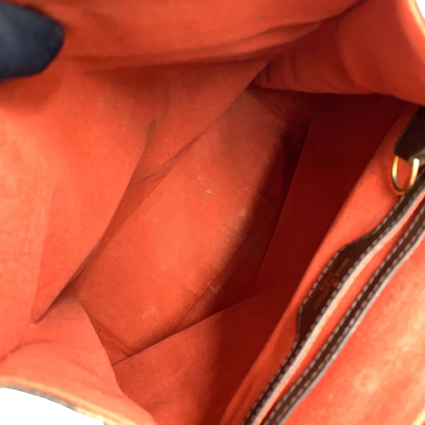 Louis Vuitton Soho Damier Ebene Leather Brown Backpack Gold — view 3
