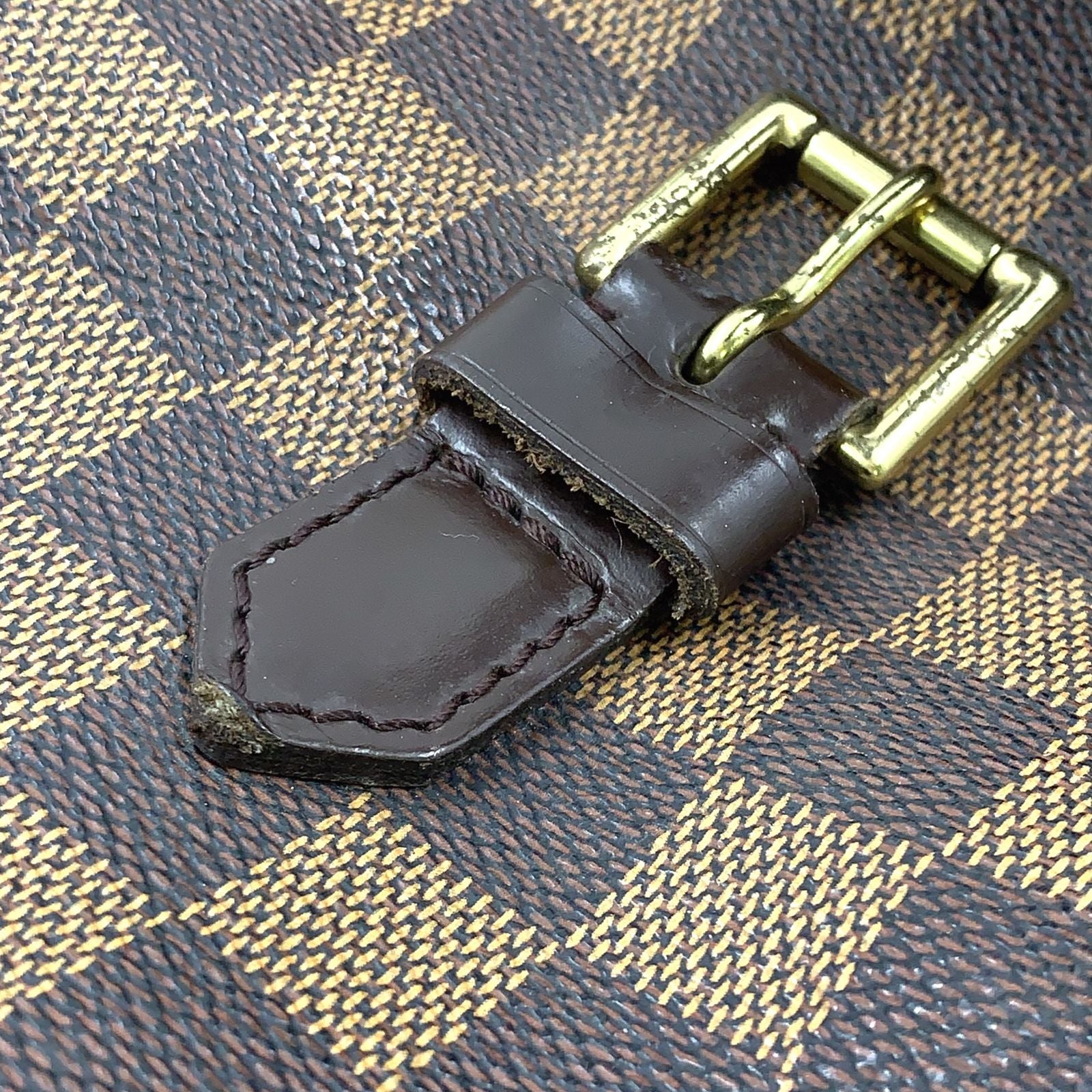 Louis Vuitton Soho Damier Ebene Leather Brown Backpack Gold — view 7