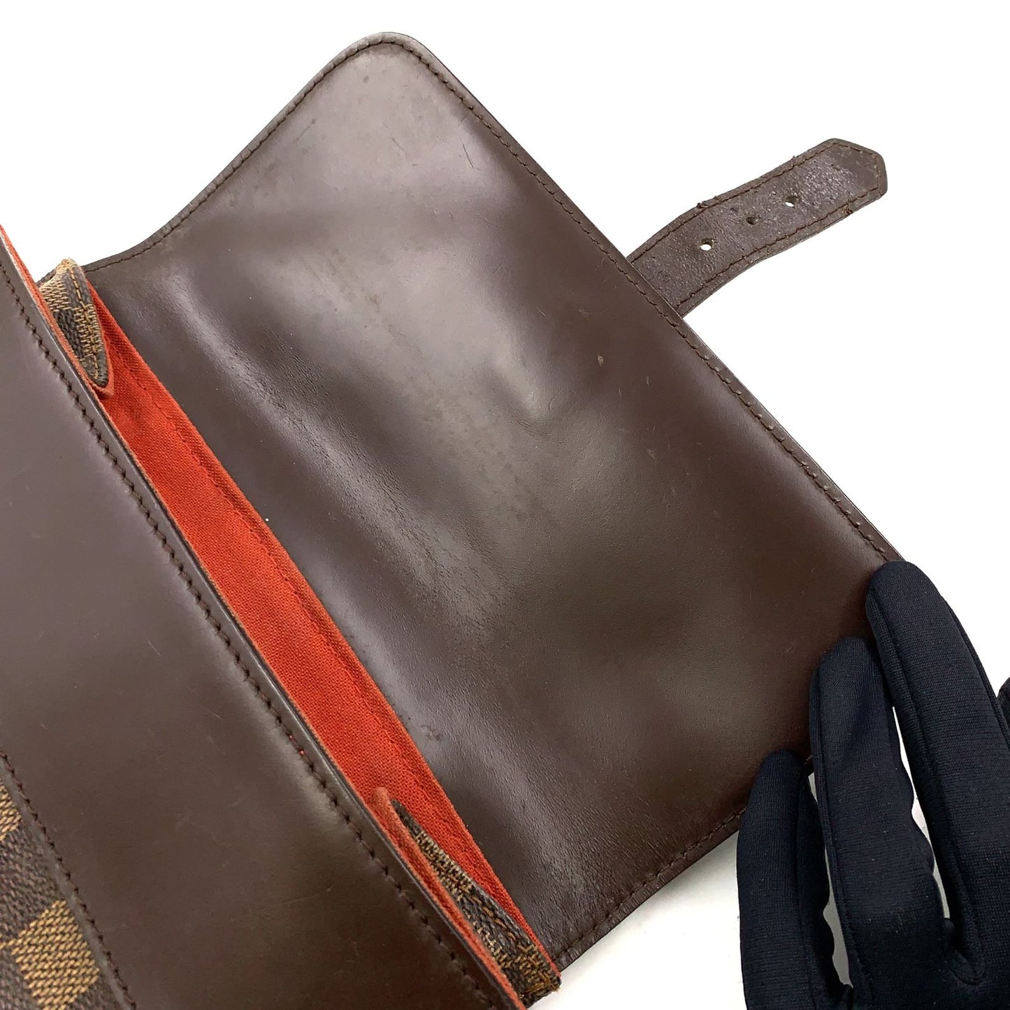 Louis Vuitton Soho Damier Ebene Leather Brown Backpack Gold — view 5